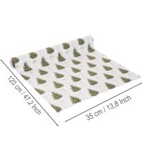 Product Christmas Fabric Rolls with Tree and Bow Designs 35cm x 120cm Set of 2