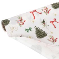Product Christmas Fabric Rolls with Tree and Bow Designs 35cm x 120cm Set of 2