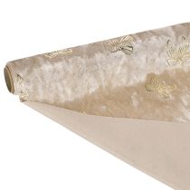Product Tabelle Runner Polyester Bow Pattern Cream and Beige 35x120cm Set of 2