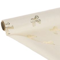 Product Tabelle Runner Polyester Bow Pattern Cream and Beige 35x120cm Set of 2