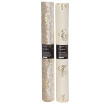 Product Tabelle Runner Polyester Bow Pattern Cream and Beige 35x120cm Set of 2