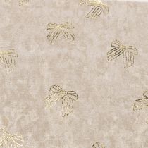 Product Tabelle Runner Polyester Bow Pattern Cream and Beige 35x120cm Set of 2