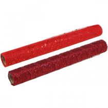 Product Christmas Deco Fabric Polyester Red x 2 assorted 35x200cm