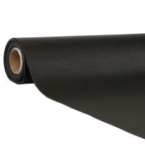 Faux leather black decorative fabric black leather 33cm×1.35m