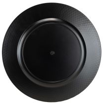 Product Decorative plate round plastic decorative plate silver Ø33cm