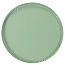 Product Round Green Metal Pedestal Tray 30cm for Table Arrangements