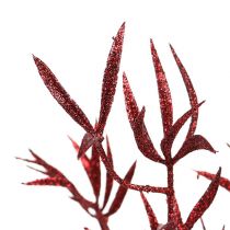 Deco branch red with mica 69cm 2pcs