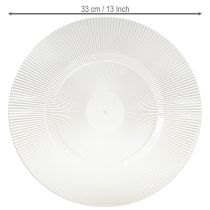 Product Decorative plate with grooves plastic plate plastic plate clear Ø33cm