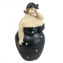 Decorative figure chubby woman, fat lady figure, bathroom decoration H23cm