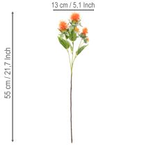 Product Artificial Safflower Stems Orange for Vase Decoration and Home Styling 55cm Set of 4