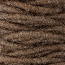 Product Wick thread, wool cord, brown, 55m decorative string for floristry and crafts