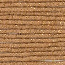 Product Brown wool cord with gold thread, 5m x 5mm with wire, for decoration and crafting