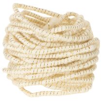 Product Wool cord white with gold thread 5m x 5mm with wire for decoration and crafting