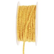 Wool thread with wire felt cord mica yellow bronze Ø5mm 33m
