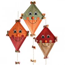 Decorative kite to hang up Autumn decoration jute assorted 40 × 55cm 3pcs