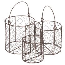 Product Wire basket set ideal for use in decoration or in the garden, 25cm, 1 set