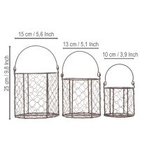 Product Wire basket set ideal for use in decoration or in the garden, 25cm, 1 set
