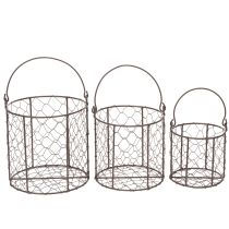 Product Wire basket set ideal for use in decoration or in the garden, 25cm, 1 set