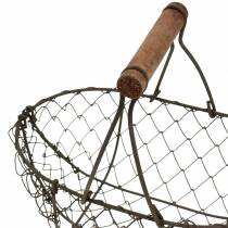 Product Wire basket with bracket brown metal 20/25 / 30cm, set of 3