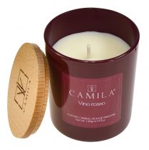 Product Scented candle in glass Camila red wine Ø7.5cm H8cm