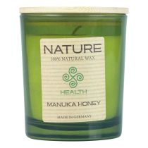 Scented candle in a glass natural wax candle Manuka Honey 85×70mm