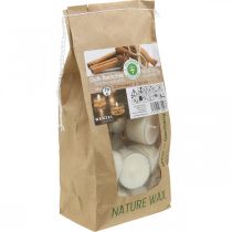 Tealights cinnamon scent, Christmas candle, scented tealight, candle decoration Ø25cm H40cm white 18 pcs