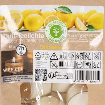 Product Citronella scented tealight candles for romantic evenings at home or in the garden, 25mm, 7h, 18 pieces
