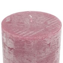 Product Solid-colored candles old pink 60x100mm 4pcs