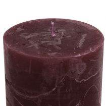 Product Solid colored candles burgundy 60x80mm 4pcs