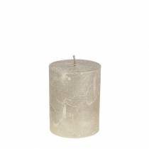 Product Solid colored candles platinum 70x80mm 4pcs