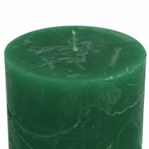 Product Solid-colored candles dark green 70x80mm 4 pcs
