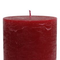 Product Solid colored candles dark red 85x150mm 2pcs