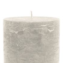 Product Solid colored candles gray 85x120mm 2pcs