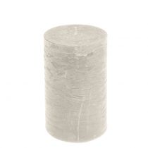 Product Solid coloured candles grey 85x150mm 2pcs