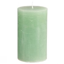 Product Solid coloured candles green jade pillar candles 70×120mm 4 pcs