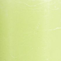 Product Solid coloured candles lime green​​​​​​​ pillar candles 70×120mm 4 pcs