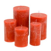 Colored candles Orange different sizes