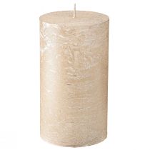 Product Solid colored candles platinum 85x150mm 2pcs
