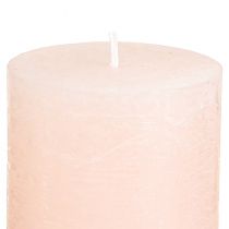Product Solid Pink Pillar Candles, Light Pink, 60x80mm, Set of 4, Decoration