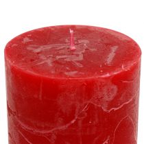 Product Solid colored candles red 60x80mm 4pcs