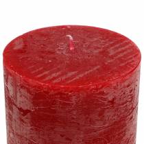 Product Solid colored candles red 70x100mm 4pcs
