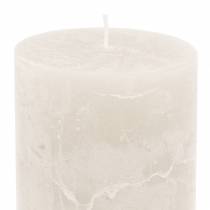 Product Solid colored candles white 70x80mm 4pcs