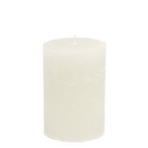 Solid colored candles white 85x120mm 2pcs