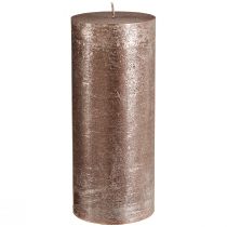 Product Solid coloured pillar candles copper 85mmx200mm 2 pcs