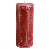 Product Solid coloured pillar candles dark red 85x200mm 2 pcs