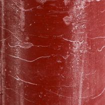 Product Solid coloured pillar candles dark red 85x200mm 2 pcs