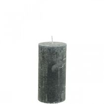 Product Solid colored candles anthracite pillar candles 50×100mm 4pcs