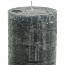 Product Solid-colored candles anthracite pillar candles 70×120mm 4 pcs