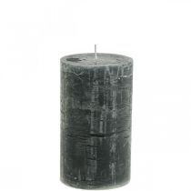 Product Solid colored candles anthracite pillar candles 70×120mm 4pcs