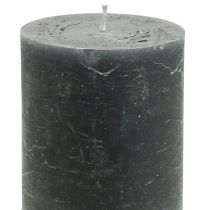 Product Solid colored candles anthracite pillar candles 70×80mm 4pcs